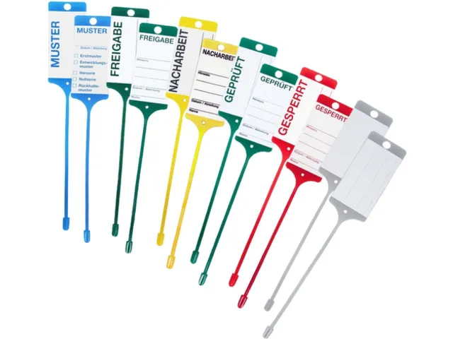 Goederenlabel 600 stuks 1dispenser PP op kleur gesorteerd met gelijnd