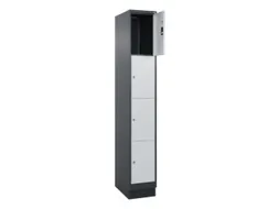 lockerkast,HxBxD 1950x300x500mm,1x4vakken,vak B 300mm,cil.-slot,sokkel