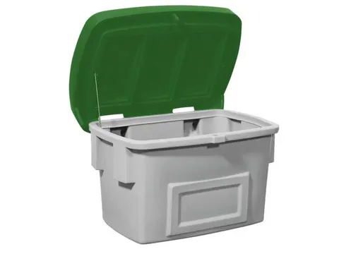 strooigoedbak,1000l,HxBxD 960x1800x1350mm,PE,grijs,deksel groen