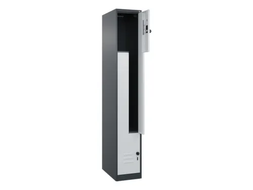 Z-garderobekast,HxBxD 1850x300x500mm,vak B 150/300mm,draaigrendel