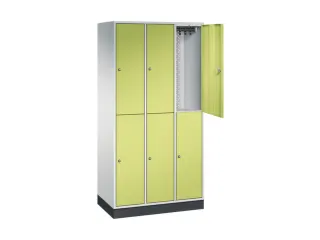 Dubbeldekse garderobekast,RAL 7035/RDS1108060,HxBxD 1950x920x500mm - 1
