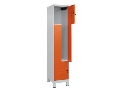 Z-garderobekast,HxBxD 1950x400x500mm,vak B 200/400mm,draaigrendel