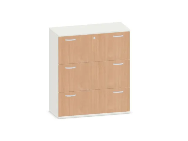 hangmappenkast 1150x1000x430mm 3hangmappenframes Wit + beuken