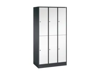 Dubbeldekse garderobekast,HxBxD 1950x920x500mm,3x2vak.,vak B 260mm - 2