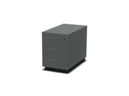 mobiel ladeblok,HxBxD 600x430x800mm,3lade(n),MS-donkergrijs