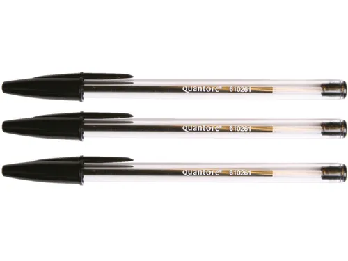 Balpen Quantore Stick zwart medium