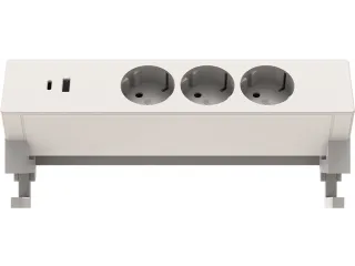 Stekkerdoos Euroseats opbouw 3 voudig USB A+C wit - 4