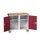 montagetafel 980x1050x600mm multiplexblad 2 kasten RAL7035 fr. RAL3004