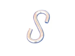 S-haak,v. afzetketting,LxB 55x27mm,staal,geel
