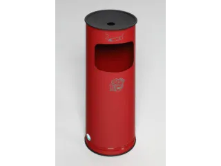 Combi-Asbak 610x250mm Aluminium Asbakopzet Zwart Rood 17 Liter - 3