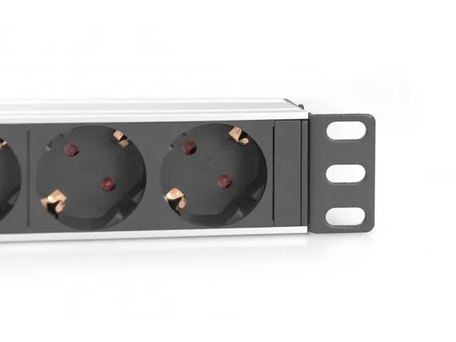 10 Inch Stekkerdoos Met Aluminium Profiel, 4-Voudig Geaard Stopcontact