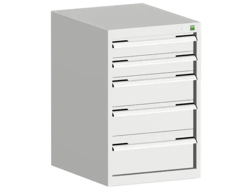 ladekast HxBxD 800x525x525mm 5laden romp RAL7035 front RAL7035