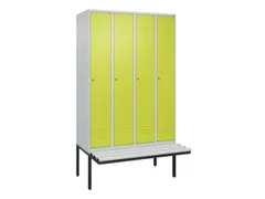 locker voor scheiding van kleding,HxBxD 2120x1200x815mm,4vak