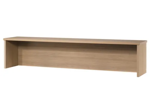 opzetvitrine,HxBxD 350x1200x320mm,hout,notenboom,slijt- en krasvast