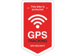 wandbord,"GPS TRACKING",folie,rood/wit/zwart,om te verlijmen