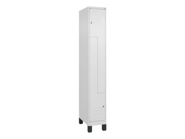 Z-garderobekast,HxBxD 1950x300x500mm,vak B 150/300mm,cil.-slot,voeten