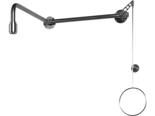 plensdouche,m. debietmeter,50l/min,aansluiting 3/4 inch binnen,RVS - 1