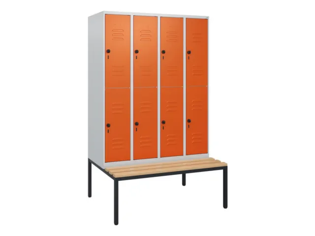 Dubbeldekse dekenkist,HxBxD 1950x1200x815mm,4x2vak.,vak B 300mm