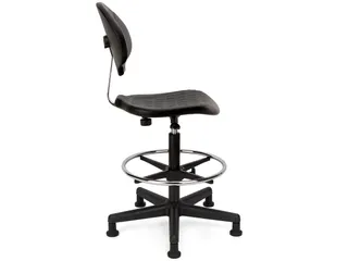 Werkstoel Large Zwart met Glijders Ergonomisch & Stevig - 4