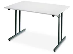 Klaptafel Vrijstaand 120x60 Cm Onderstel Zwart Blad Lichtgrijs