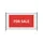 Hekwerkbanner 200x100 cm Rood met Engelse Print FOR SALE