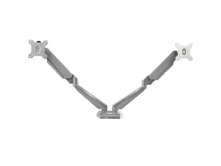 Monitor arm voor 2 schermen - bureausteun - met geïntegreerde 2-poort - 4