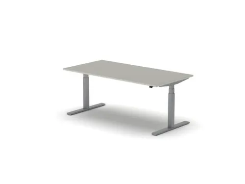 Elektrisch ihv bureau,HxBxD 650-1310x1800x900mm,blad lichtgrijs