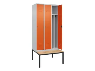 locker voor scheiding van kleding,HxBxD 2120x900x815mm,3vak - 2