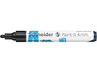 Acrylmarker Schneider Paint-It 320 4mm zwart - 4