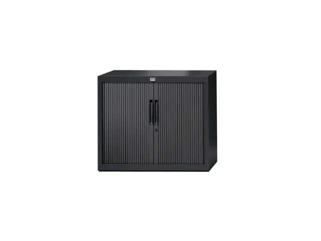 Claudius PLUS Roldeurkast 72.8x80x45cm Zwart 1 Legbord