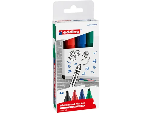 Viltstift Edding 363 Whiteboard Beitel Assorti 1-5mm Etui à 4st