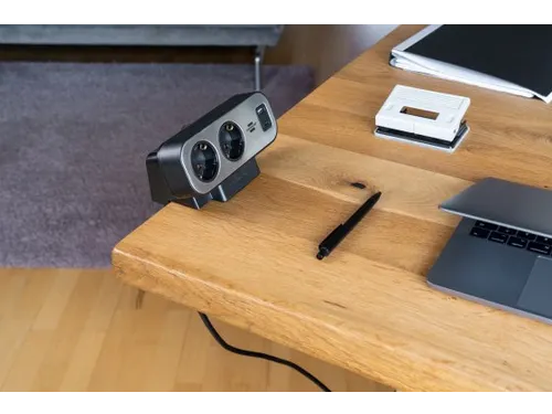 Stekkerdoos Brennenstuhl Estilo bureau duplex 10-voudig 1 USB C, 1 USB