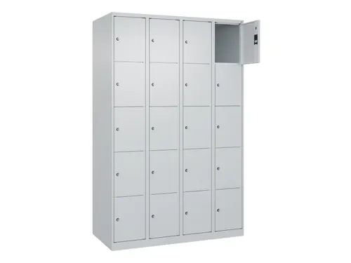 lockerkast,HxBxD 1850x1200x500mm,4x5vakken,vak B 300mm,cil.-slot