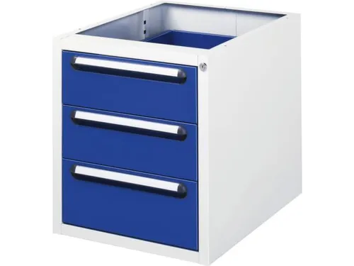 schuiflade-onderbouw v. werkbank HxBxD 545x480x600mm 3laden RAL5010