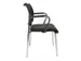 Bezoekersstoel Armleuningen Antraciet Stof Rug Netbekleding Zwart