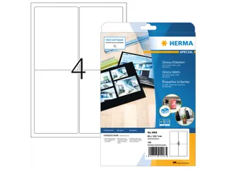 HERMA 4908 Glossy Etiketten A4 96x139,7mm Wit 100 stuks - 1