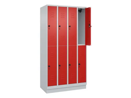 dubbeldekse locker,HxBxD 1950x1000x500mm,4x2vak.,vak B 250mm