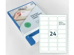 OUTLET Etiket 88904 Premium 63.5x33.9mm Wit XL Pack 1000 Vel