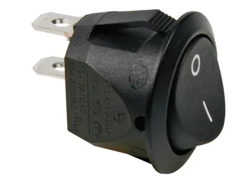 Zwarte Tuimelschakelaar 1P Spst Off-On