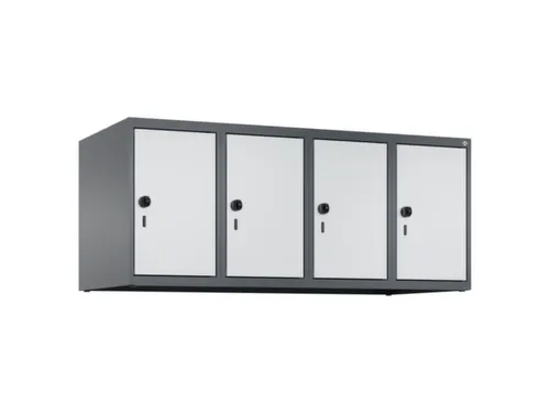opzetkast,v. locker,4vak.,vak B 300mm,HxBxD 500x1200x500mm