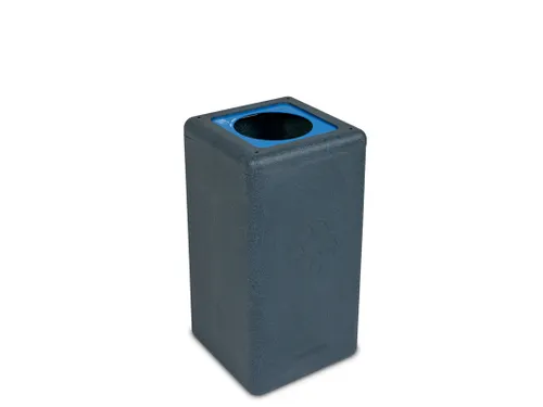 Circulaire Afvalbak BrickBin Paper 65 Liter Grijs Blauw