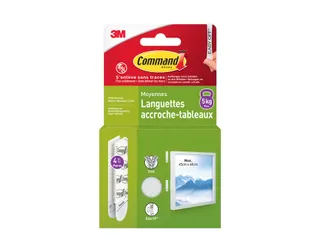 Bevestigingsstrip Command 3m 17201c Klikstrips Licht 5,4kg 8 Stuks - 1