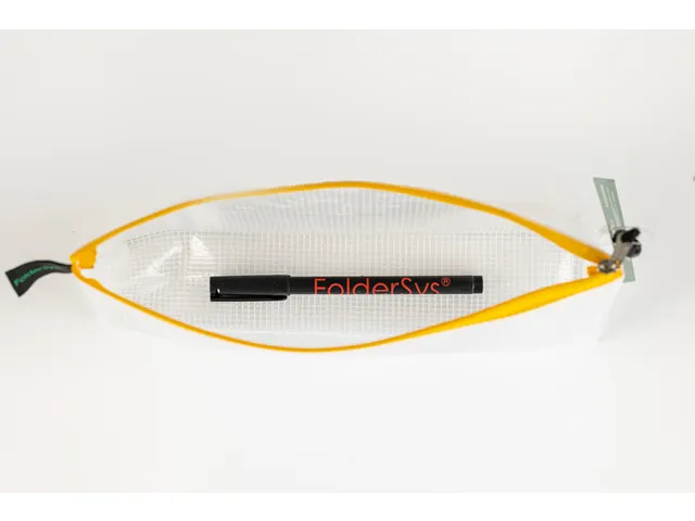 Pochette zip soufflet Foldersys EVA A5 jaune