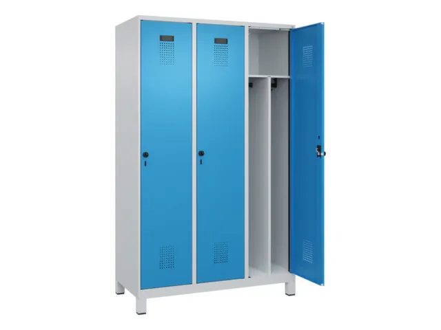 locker voor scheiding van kleding,HxBxD 1950x1200x500mm,3vak