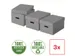 Boîte de rangement Esselte Home Medium 265x205x365mm gris 3pcs