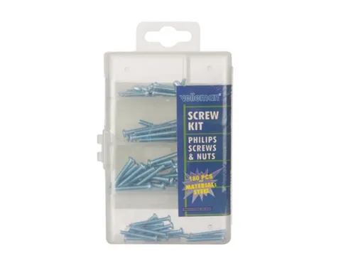 Boutenset 180 St. (Philips Schroeven & Moeren)