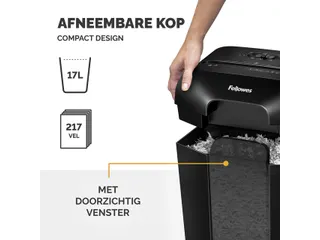 Papiervernietiger Fellowes Powershred LX50 snippers 4x37mm zwart P-4 - 7