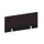 baliepaneel,v. bureau,aanbouw achter,B 1000mm,CC-zwart,BN2036-bruin