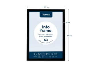 Infokader Europel zelfklevend A3 zwart - 4