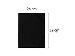 Elastomap z/klep. ge druckt 355g zwart